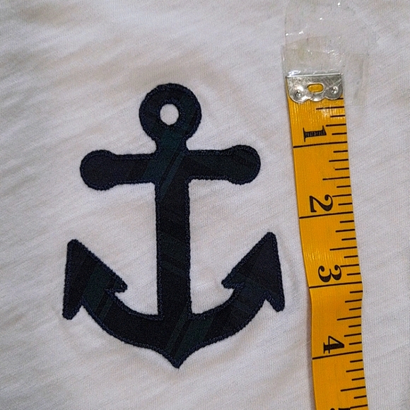 J. Crew White And Plaid Anchor Tissue T-shirt - Picture 7 of 10